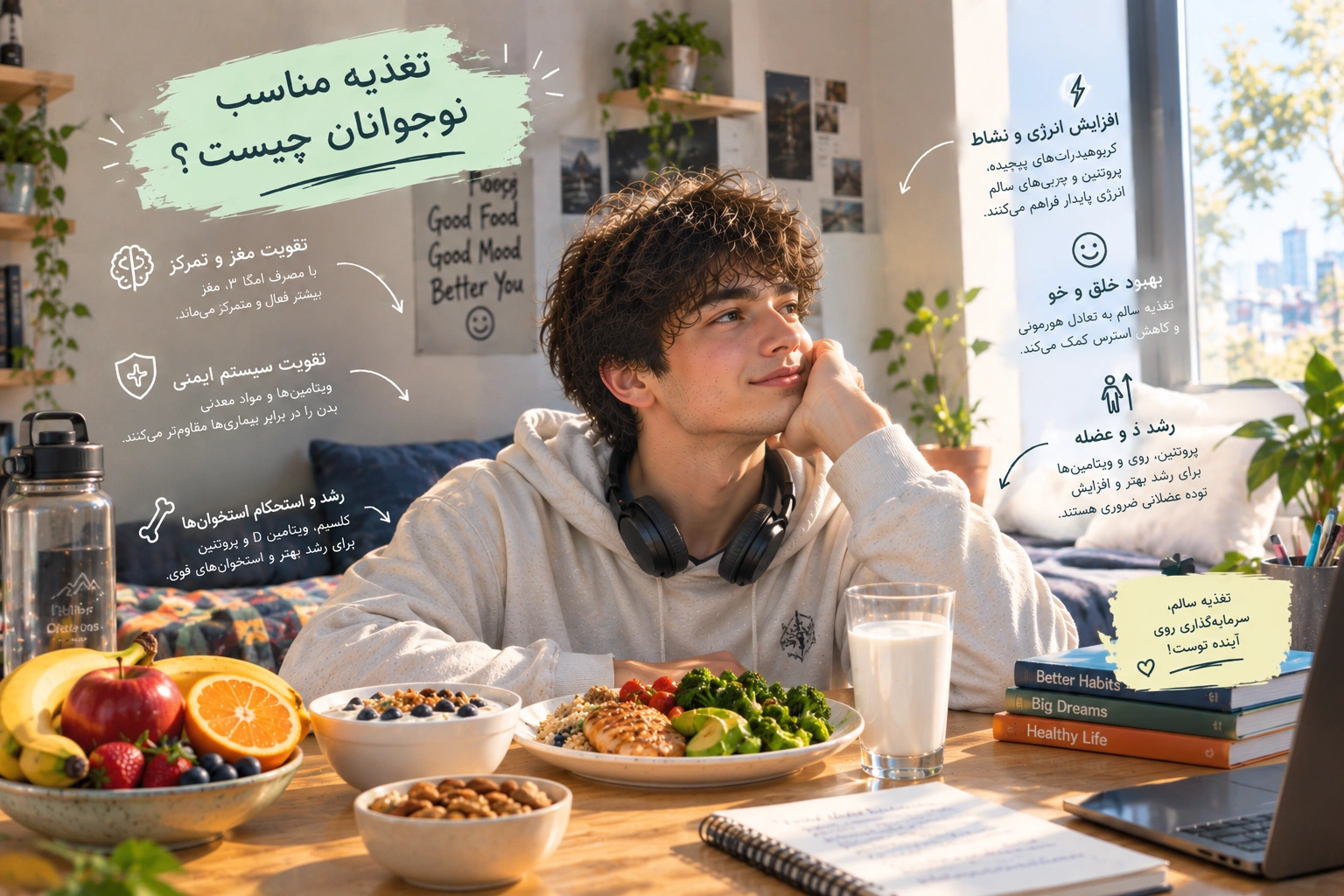 تغذیه مناسب نوجوانان چیست؟ راهنمای تغذیه در دوران رشد