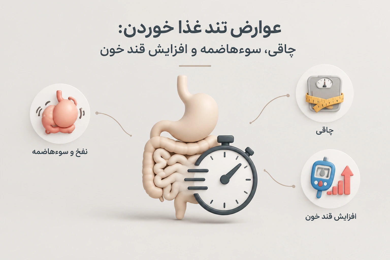 عوارض تند غذا خوردن چیست | چرا نباید سریع غذا بخوریم؟